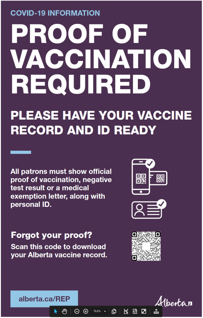 Restrictions: Proof of Vaccination